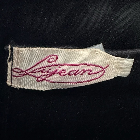 Lujean Vintage Metallic Bronze Embroidered on Black Satin Clutch - Picture 6 of 8